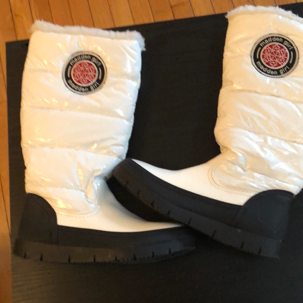 Madden girl white boots